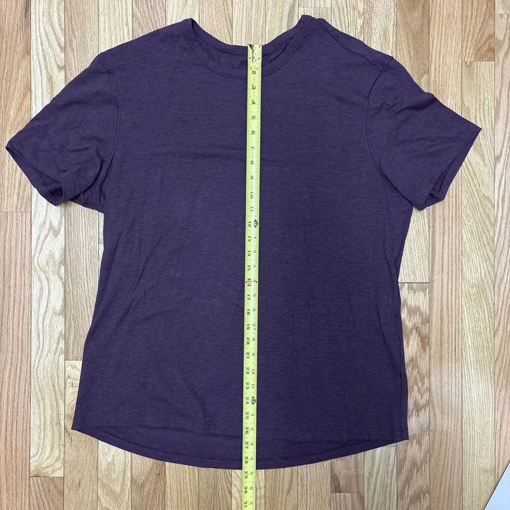 Lululemon‎ Short Sleeve Stretchy Crewneck Shirt Mens Size 2XL Burgundy